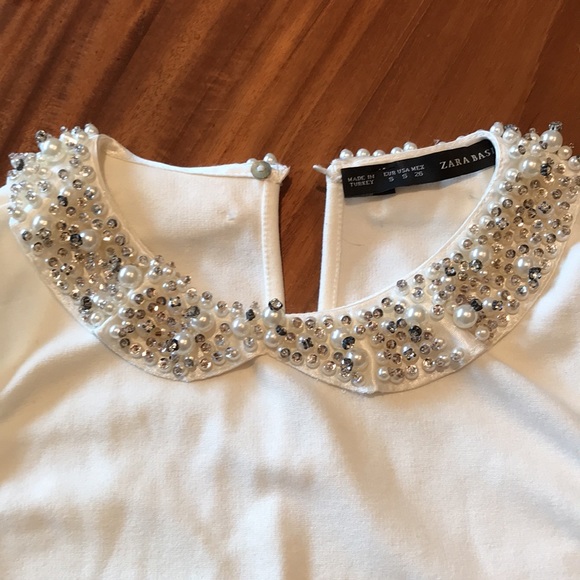 Zara Basic White Jeweled Small - Picture 2 of 8